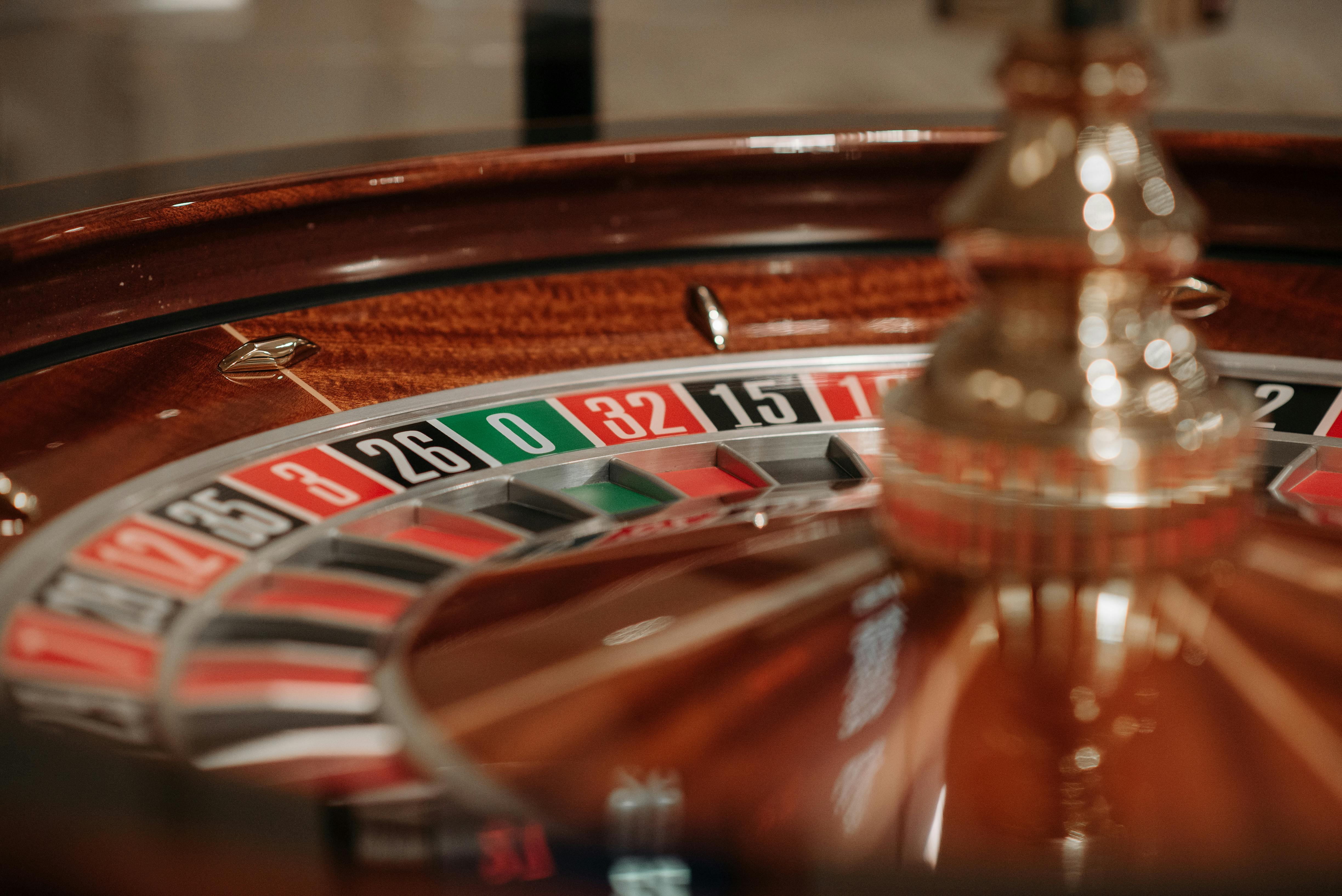 Roulette wheel close-up